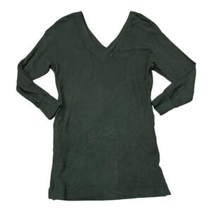 Socialite Olive Green Double V-neck Mini Sweater Dress with Pockets! XS